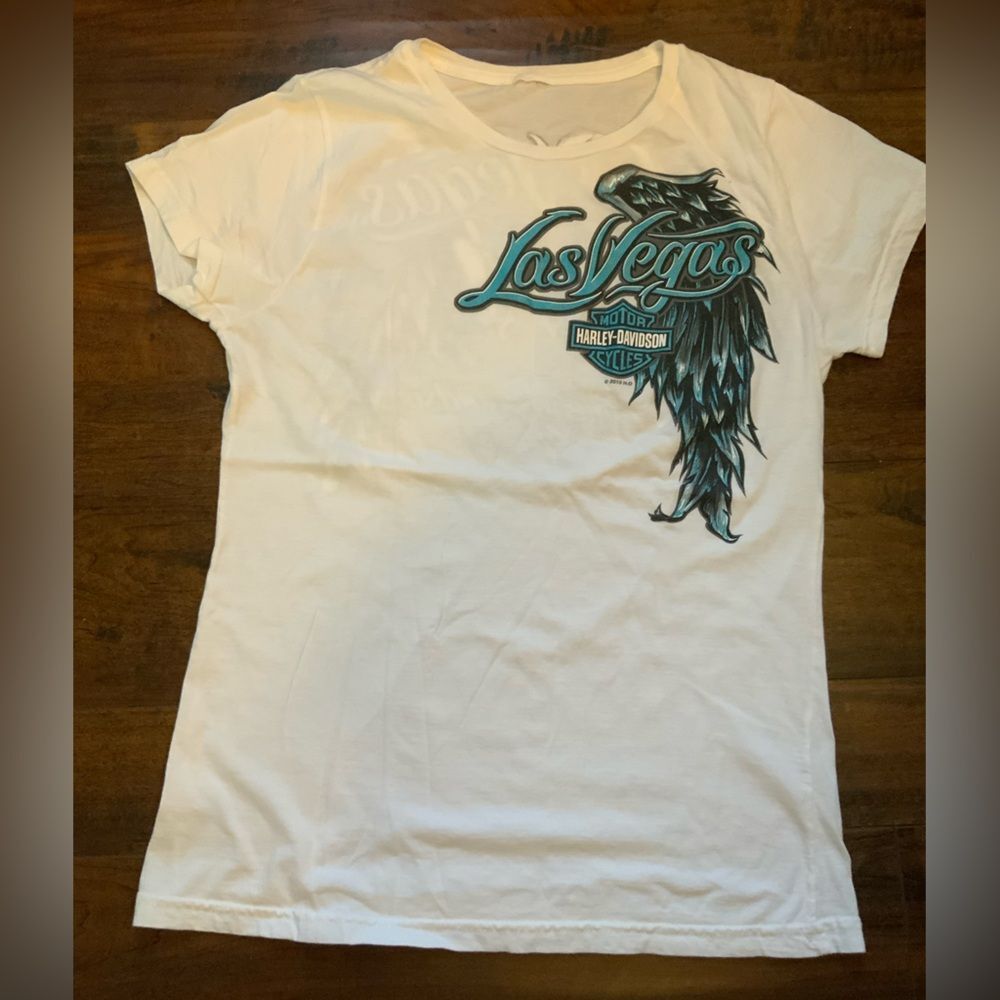 Harley-Davidson White Tee with Las Vegas